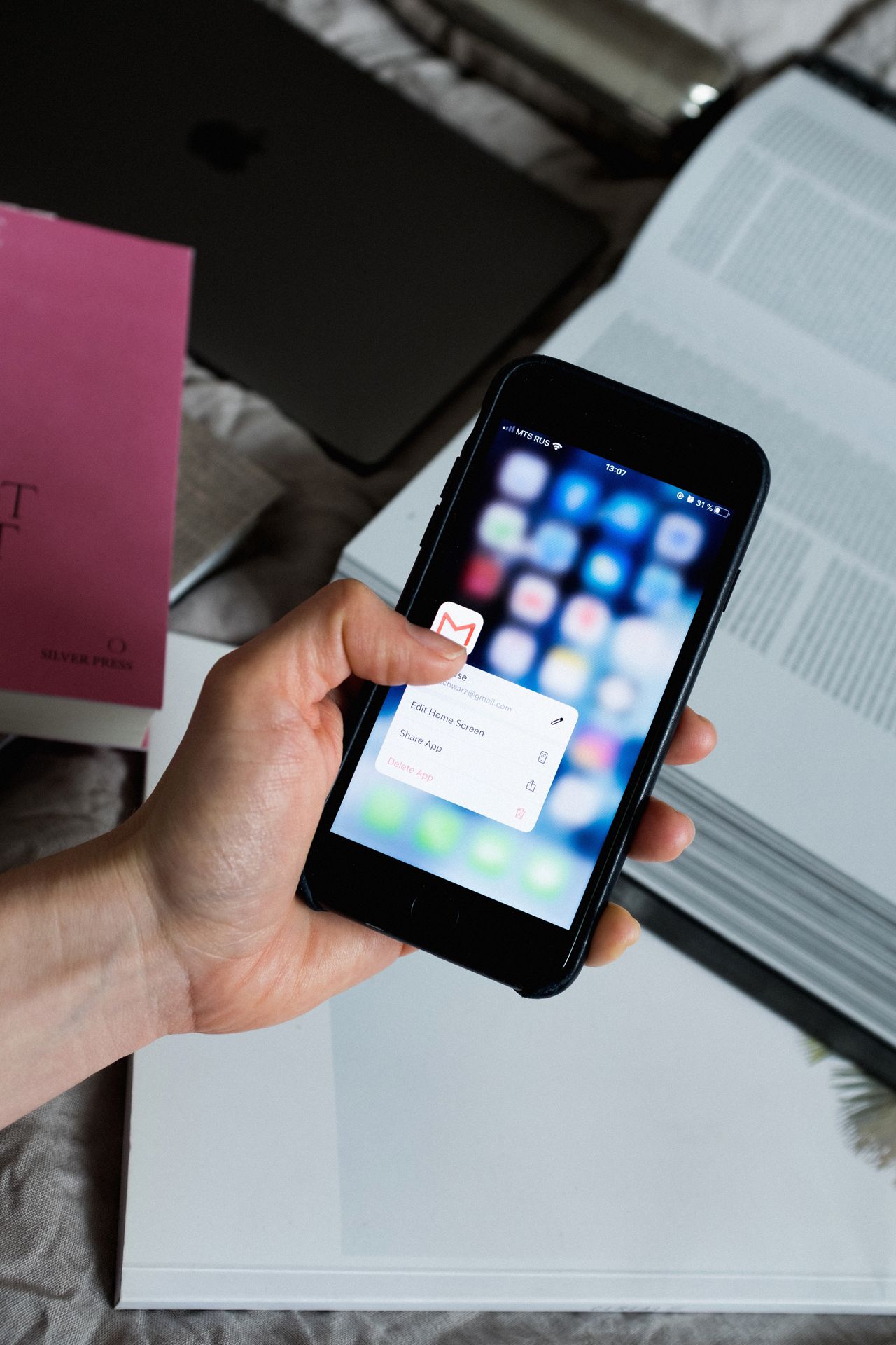 Aplicación de correo electrónico en un dispositivo